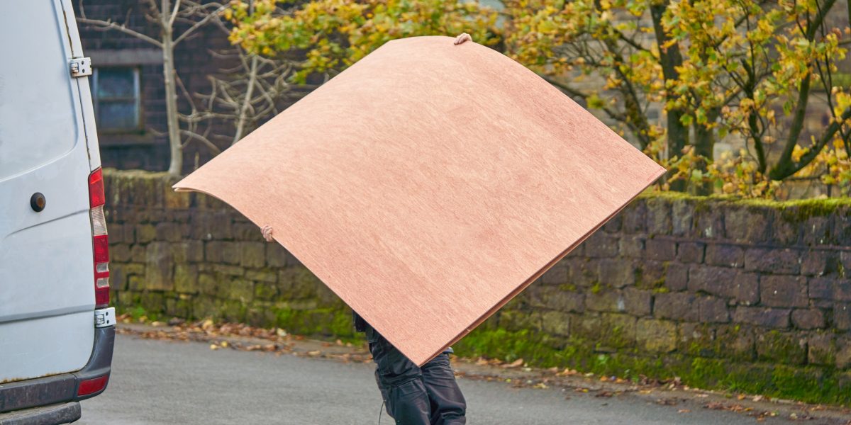 Tradesperson delivering materials