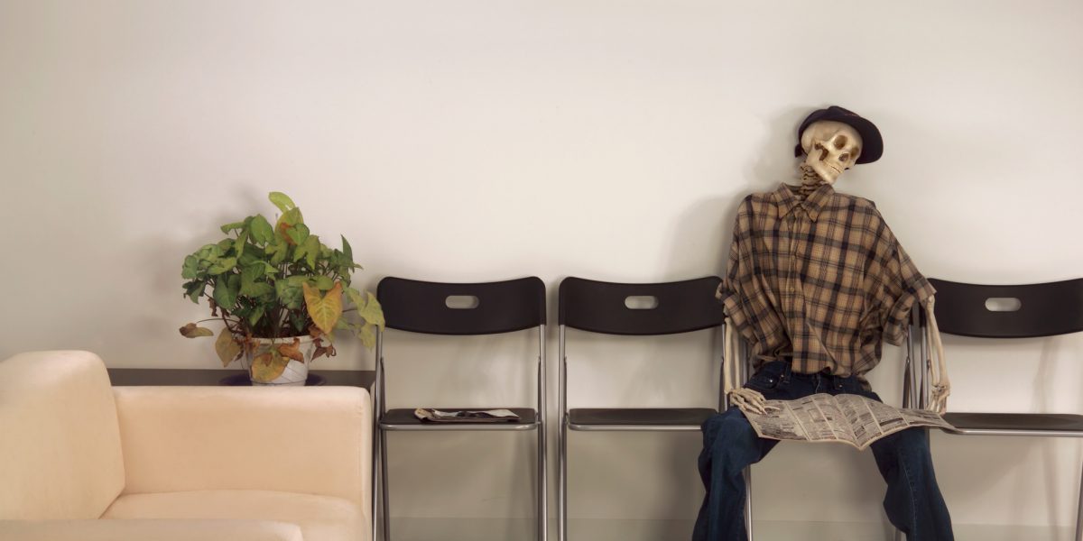 Skeleton in Doctor's waiting room